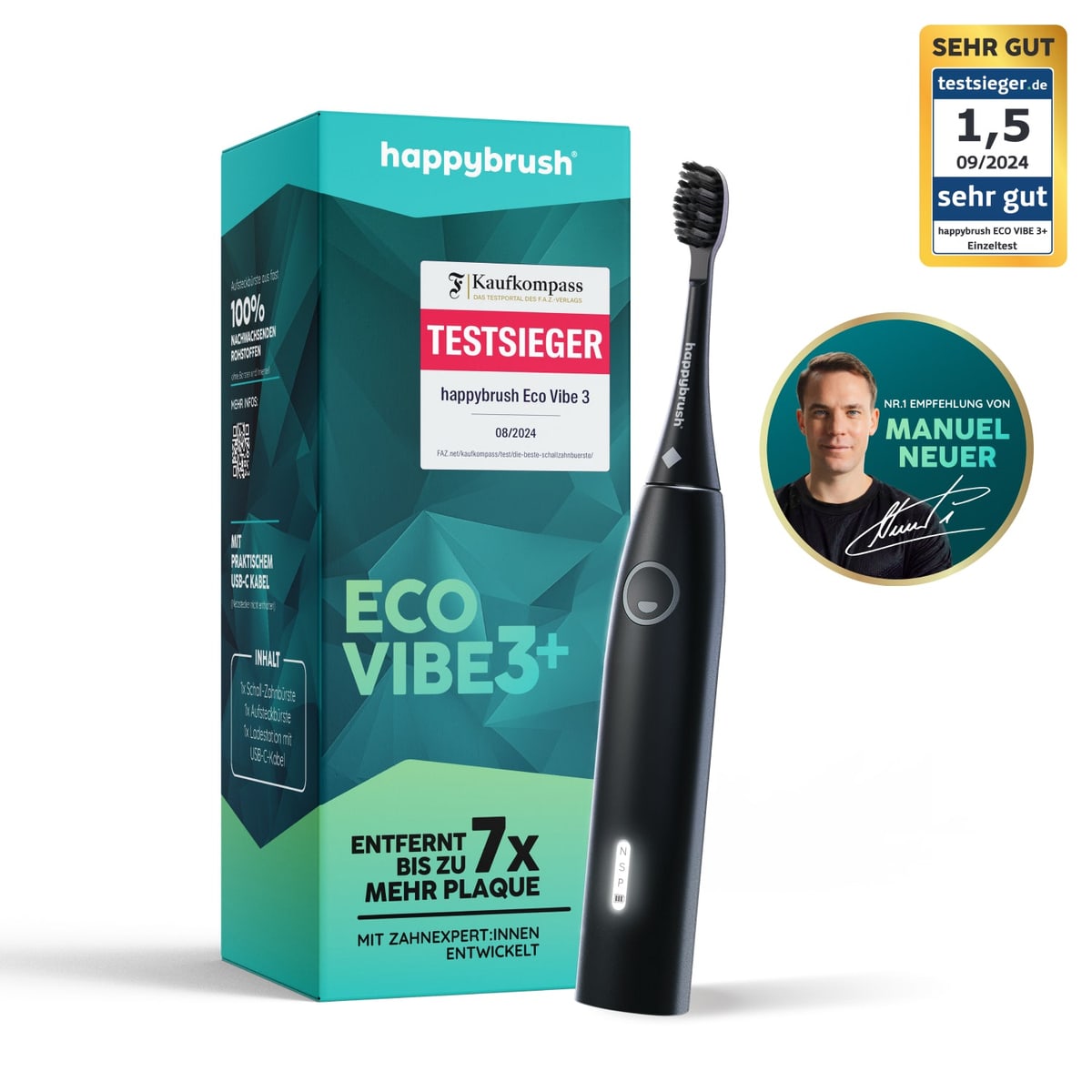 Schallzahnburste Eco Vibe 3 Plus