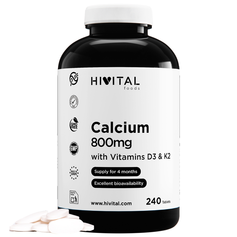 Calcio 800 mg con Vitamina D3 y K2