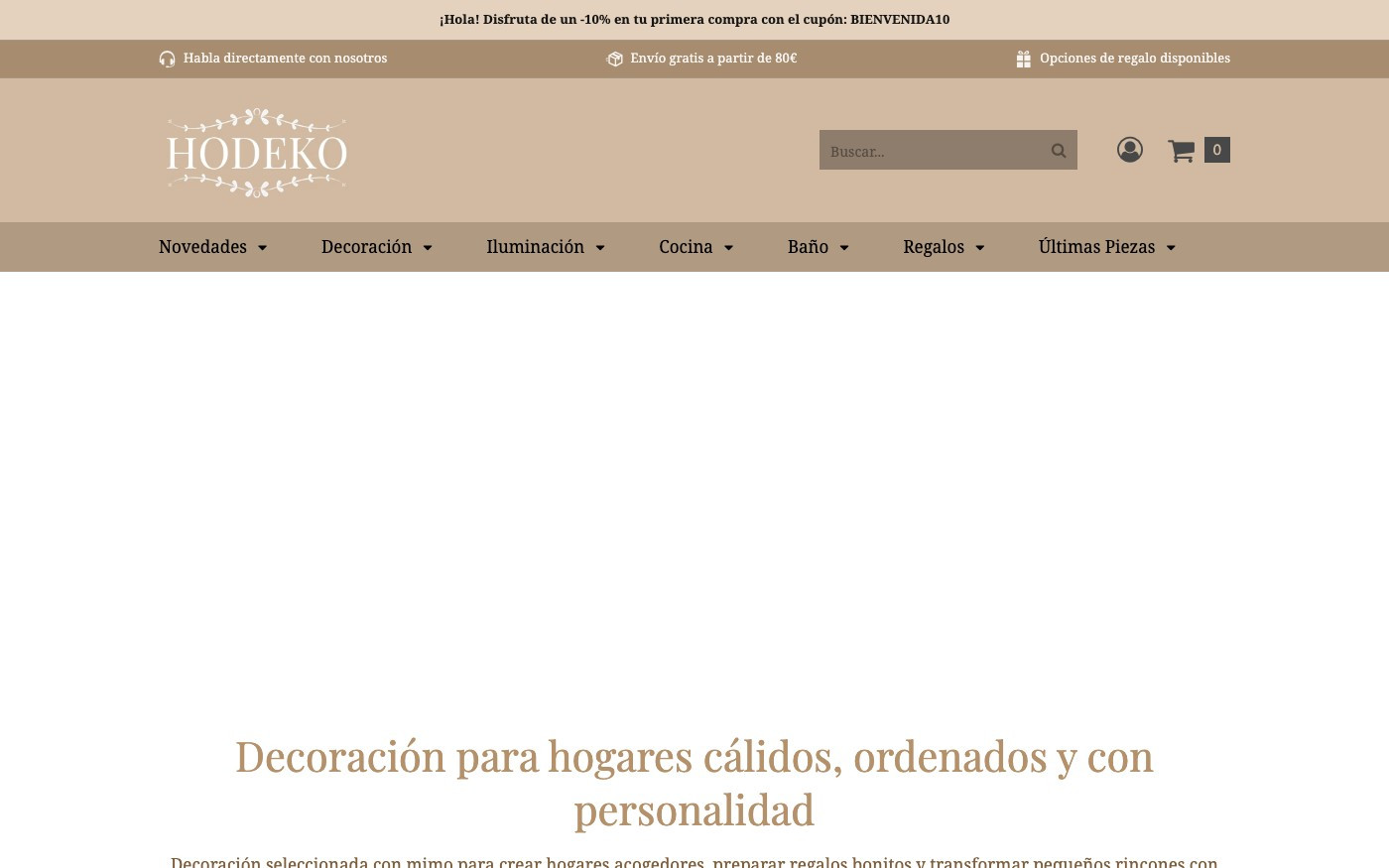 Captura limpia de la home oficial de Hodeko