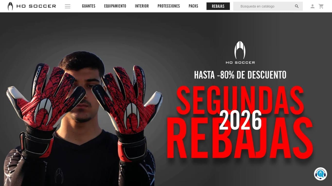 Captura de pantalla de la home de HO Soccer