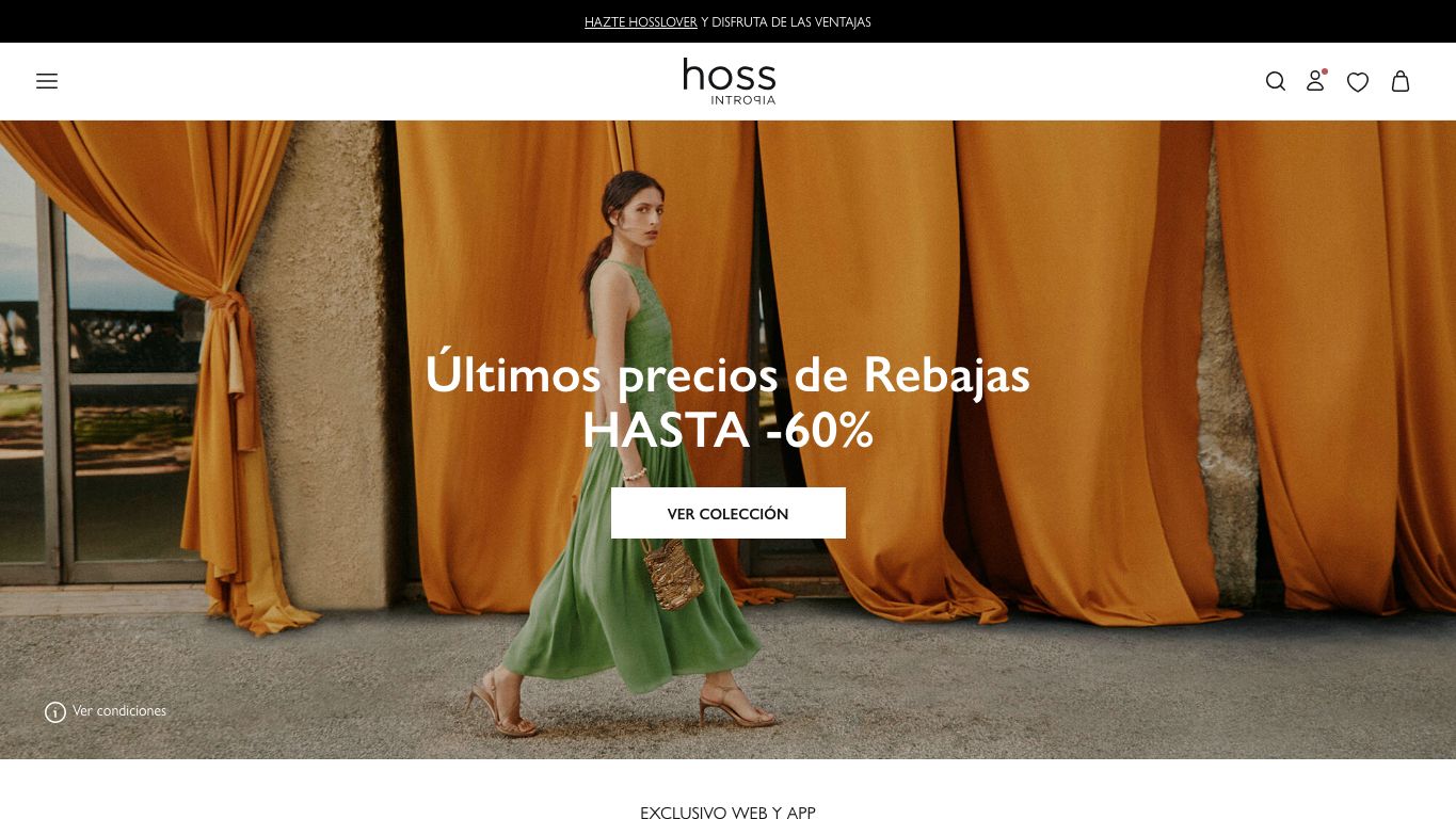 Captura real de la home de Hoss Intropia