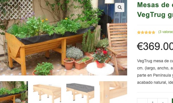 Mesas de cultivo de madera – VegTrug grande 1.8m