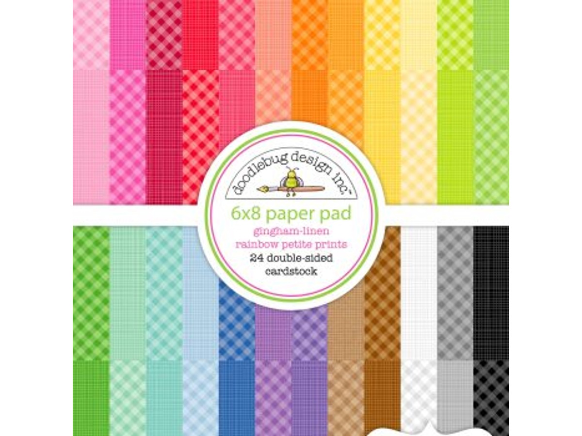 Gingham & Linen Rainbow Petite Prints 6 x 8 Paper Pad
