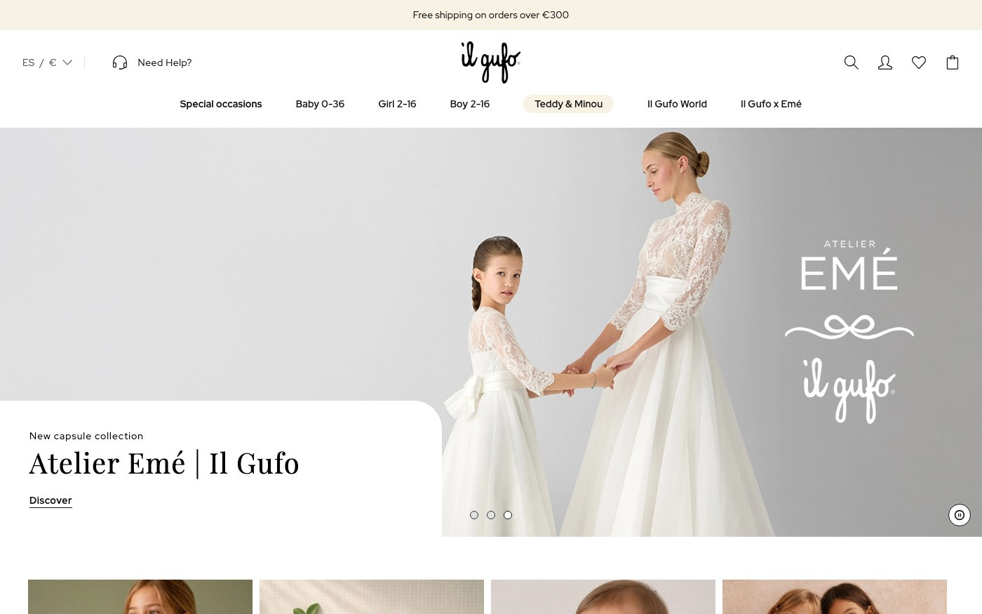 Captura de pantalla de la home de Il Gufo