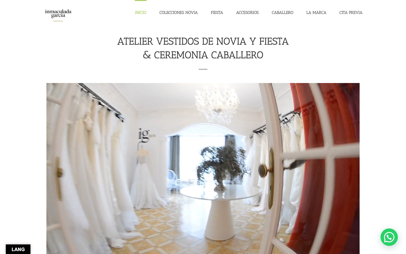 Captura limpia de la home oficial de Inmaculada García