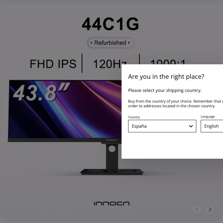 Refurbished 44C1G | 43.8" Ultrawide WFHD 120Hz IPS Monitor