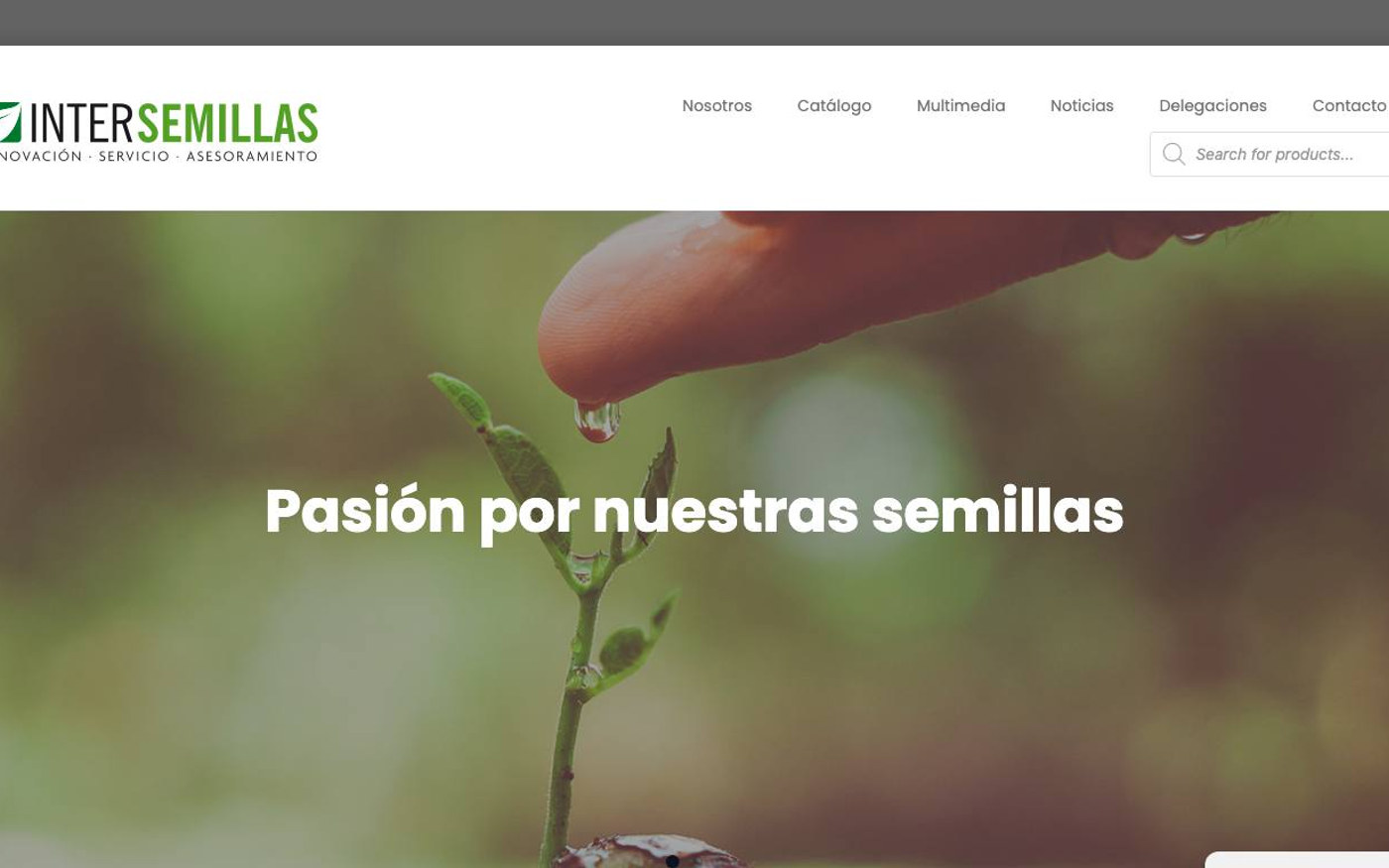 Captura limpia de la home oficial de Intersemillas
