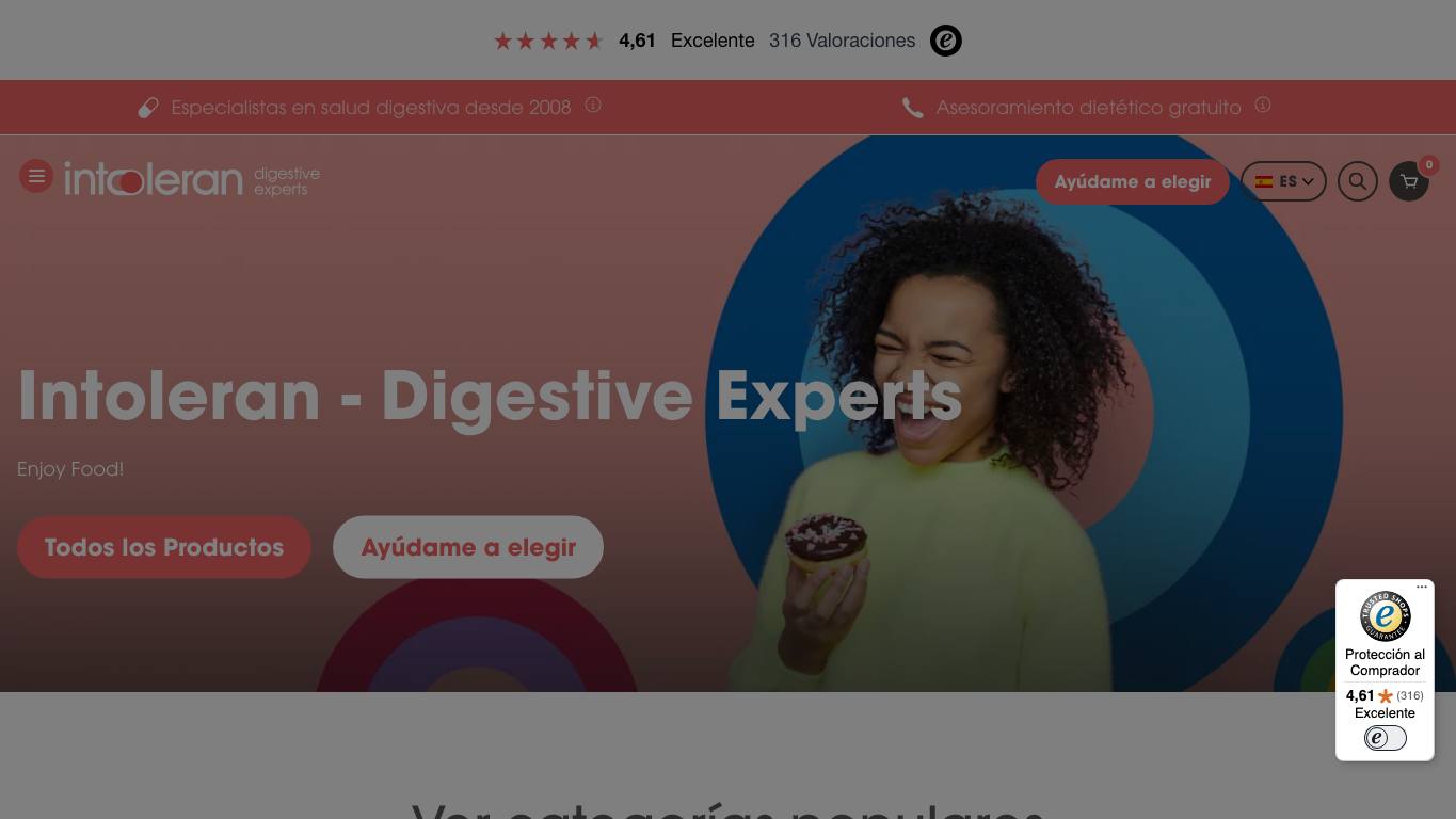 Captura limpia de la home de Intoleran