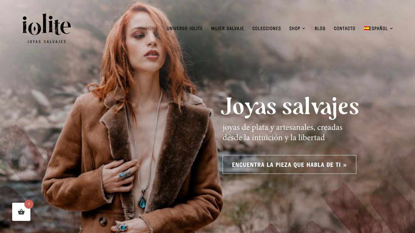 Captura real de la home de Iolite Joyas