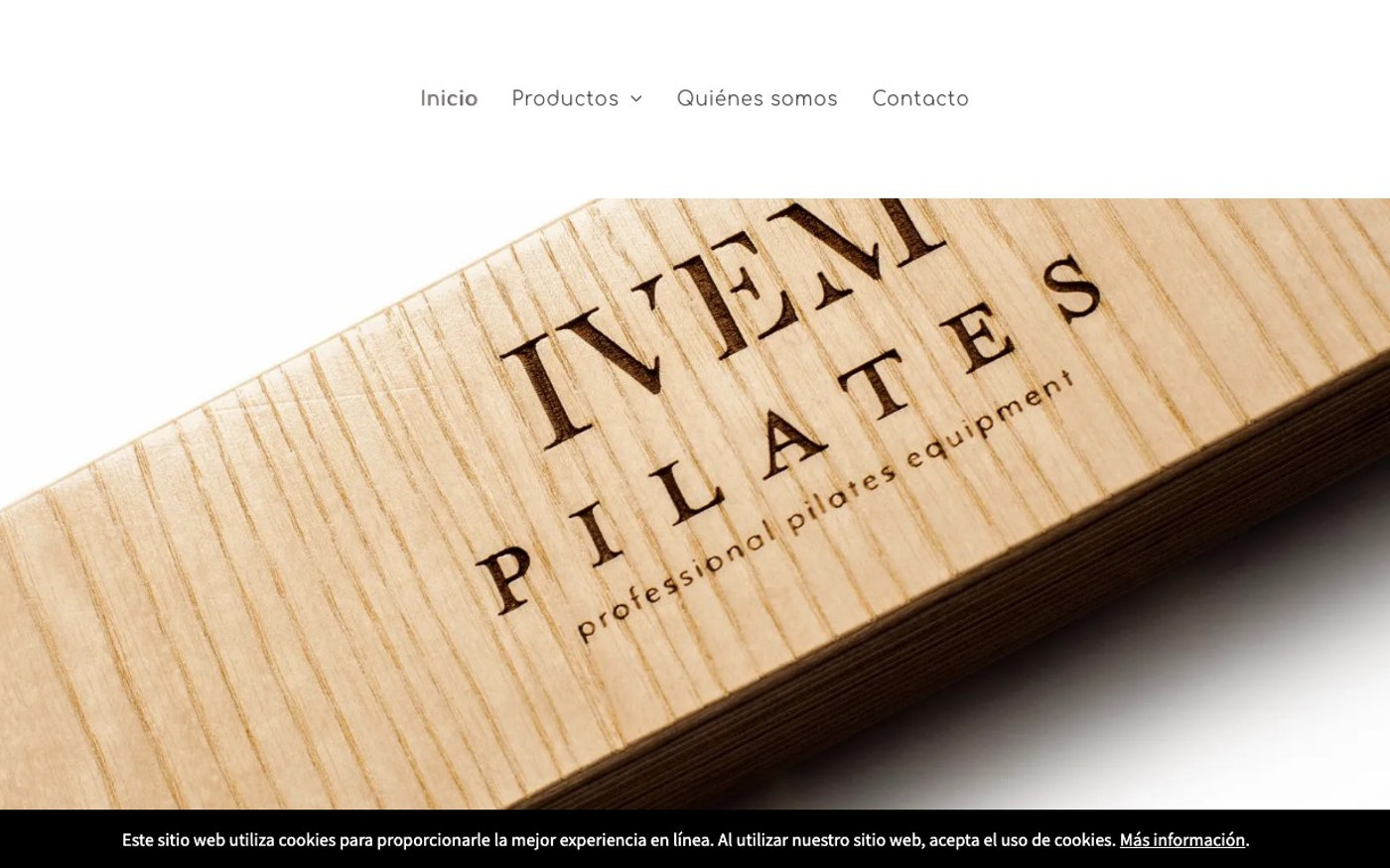 Captura de pantalla de la home de Ivem Pilates