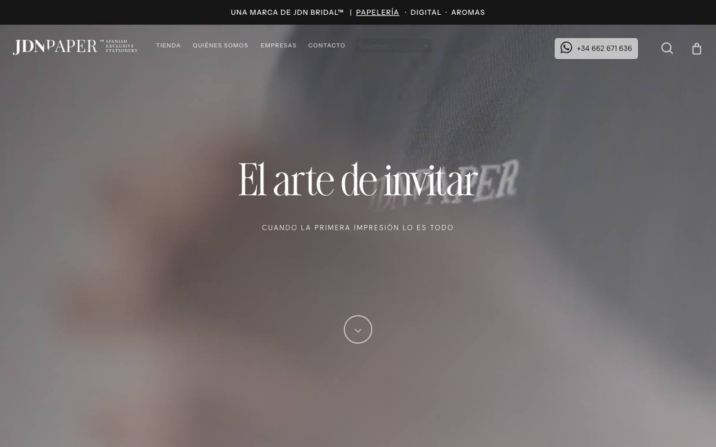Captura limpia de la home oficial de JDN Paper
