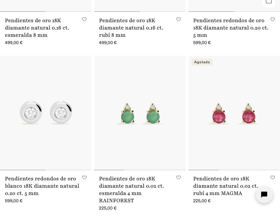 Pendientes con diamantes José Luis