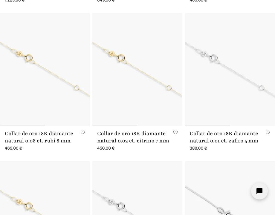 Collares con diamantes José Luis