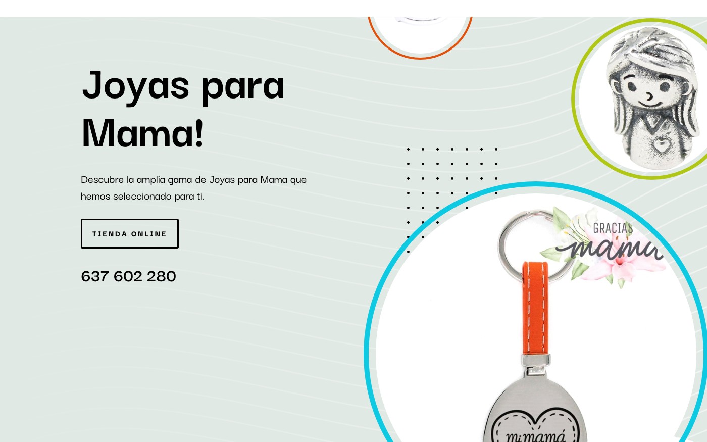 Captura limpia de la home oficial de Joyas para Mama