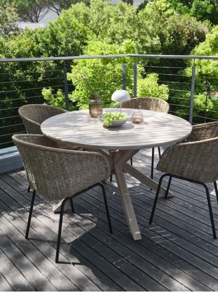FUGLSAND Mesa de jardín FUGLSAND Ø120 madera dura