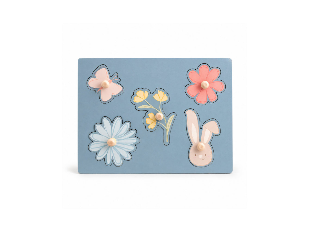 Peek-A-Boo Collection Baby Wooden Puzzle - PRETTY GARDEN