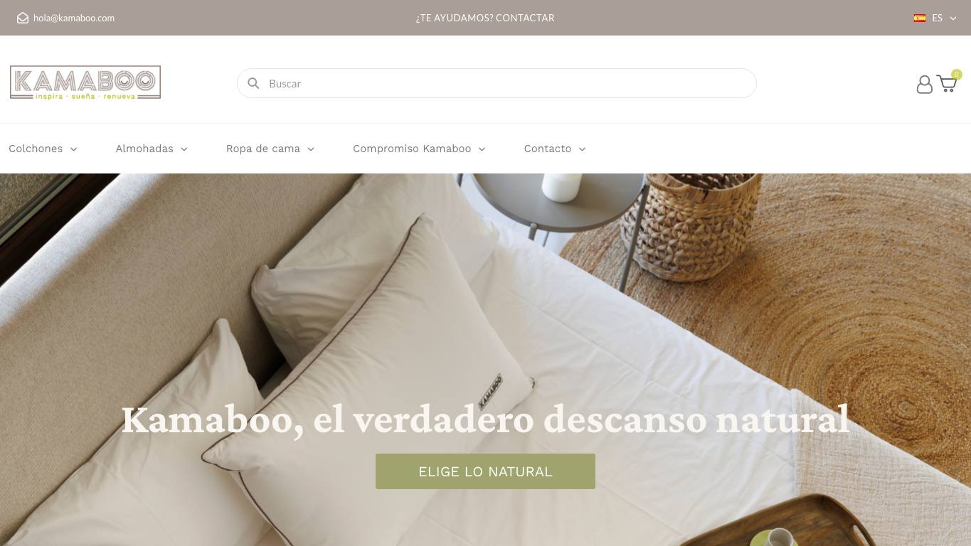 Captura de pantalla de la home de Kamaboo