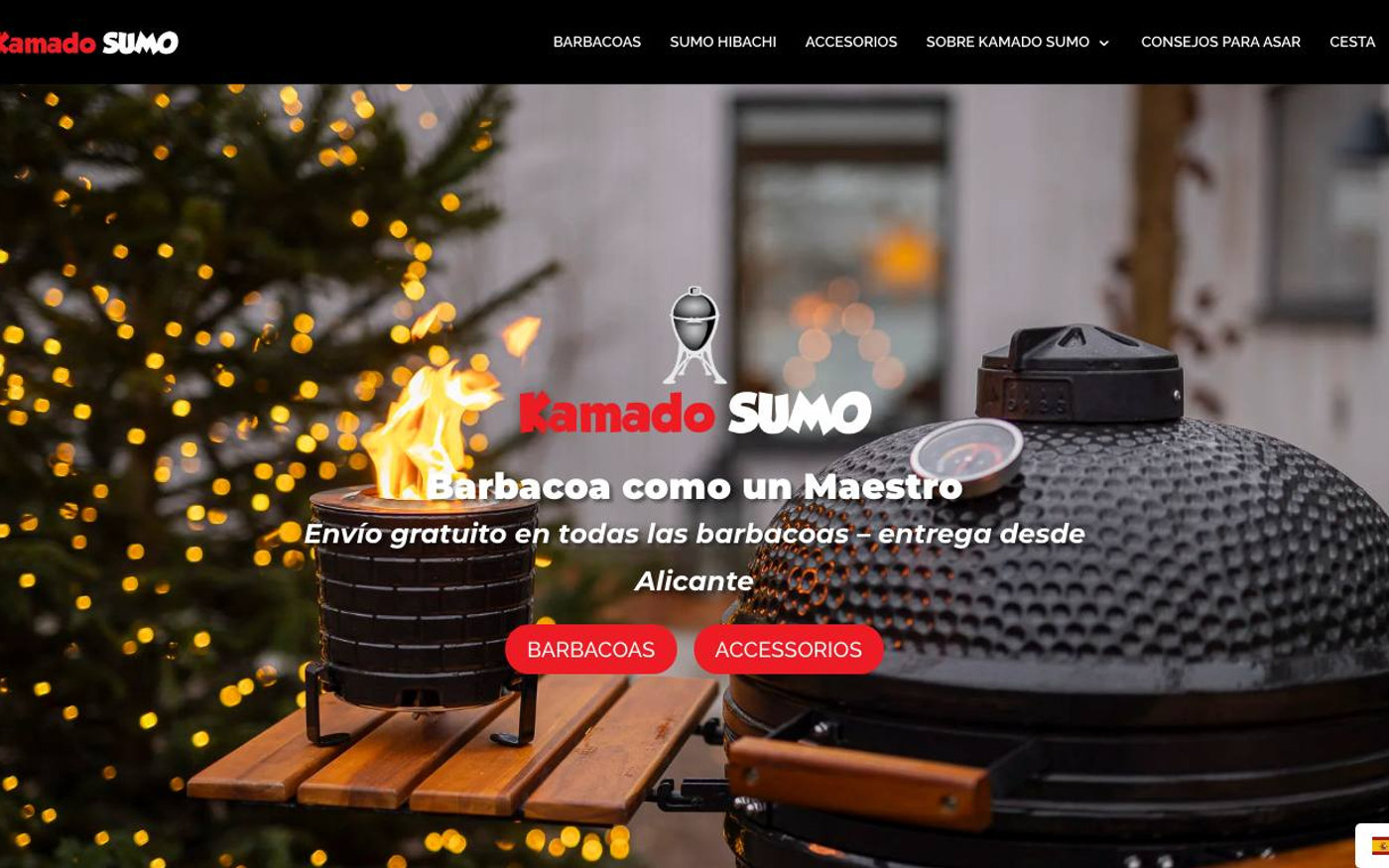 Captura limpia de la home oficial de Kamado Sumo