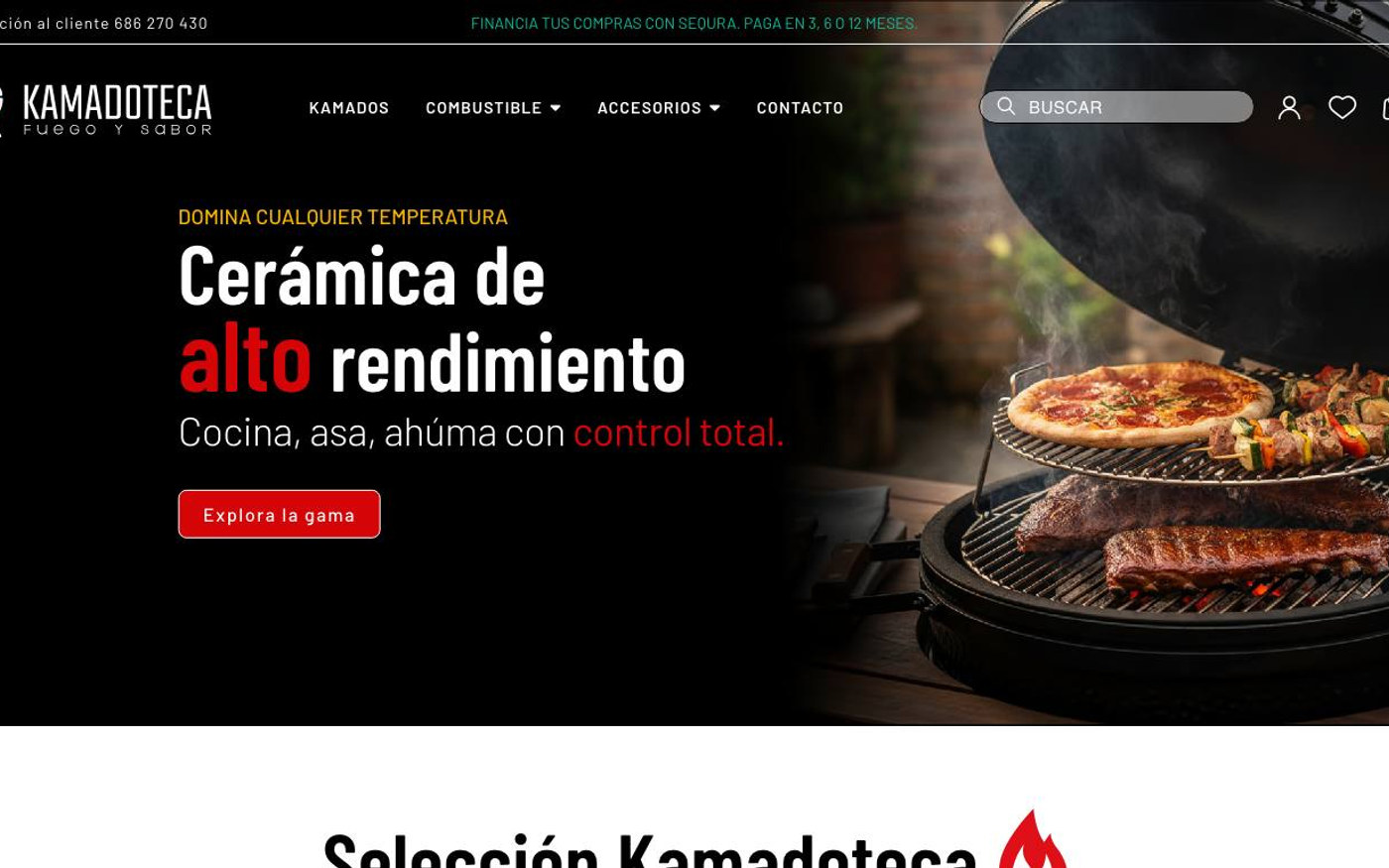 Captura limpia de la home oficial de Kamadoteca