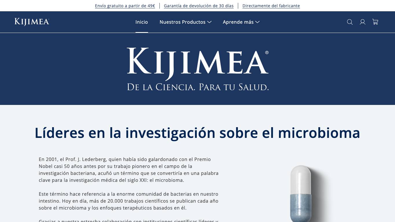 Captura limpia de la home de Kijimea