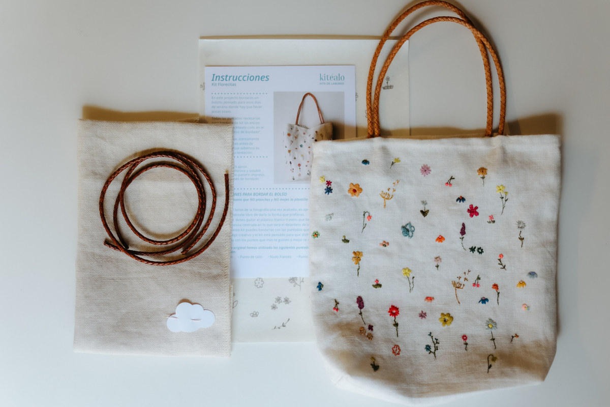 Kit de bordado florecitas silvestres