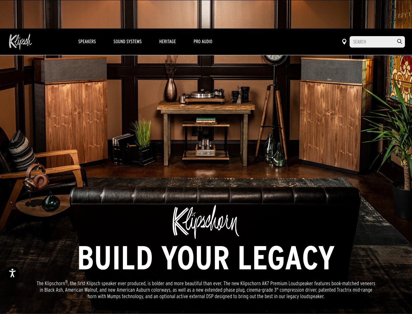 Klipschorn AK7 Premium Fully Horn-Loaded Loudspeaker