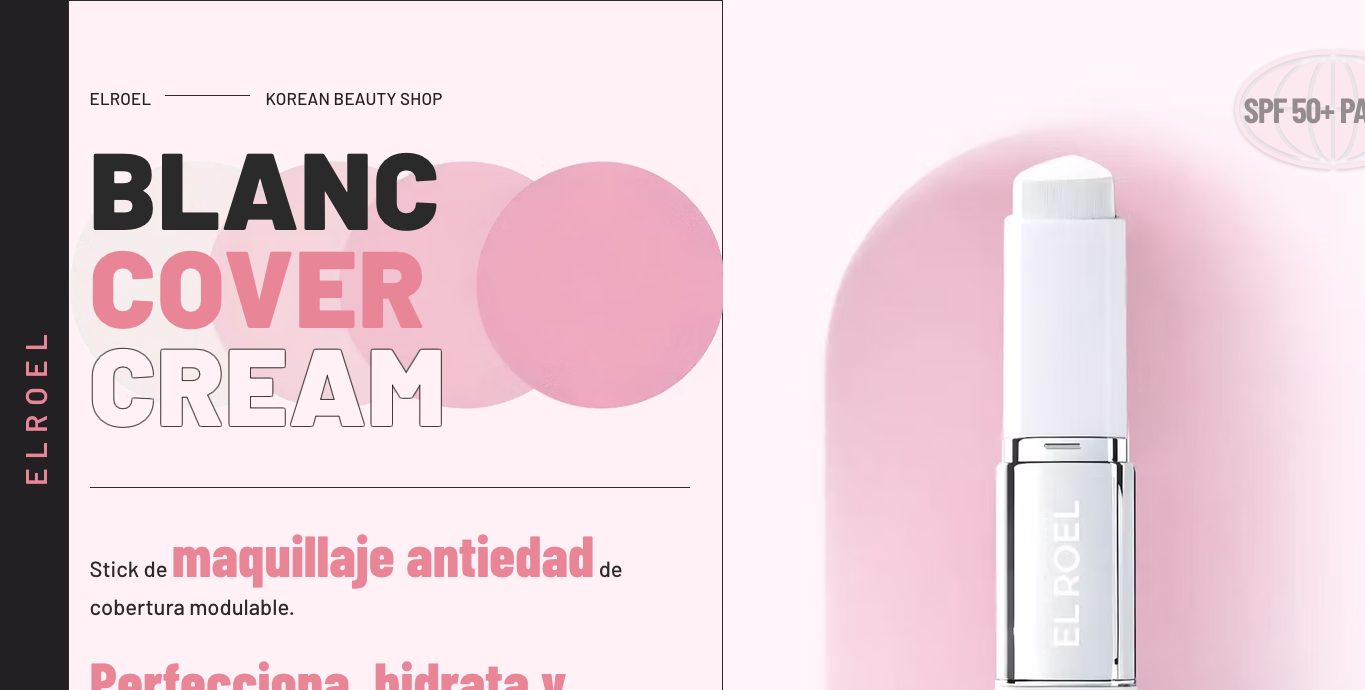 Captura real de la home de Korean Beauty Shop