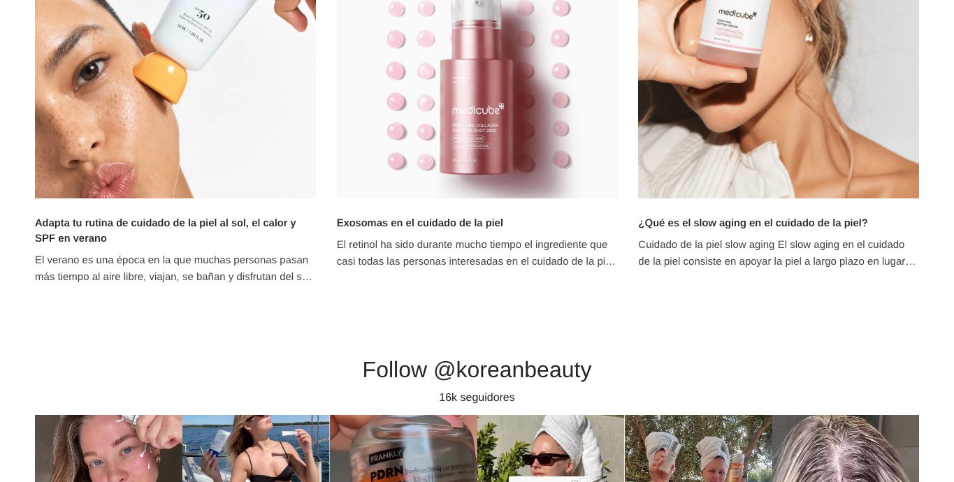 Captura real de la home de Koreanbeauty
