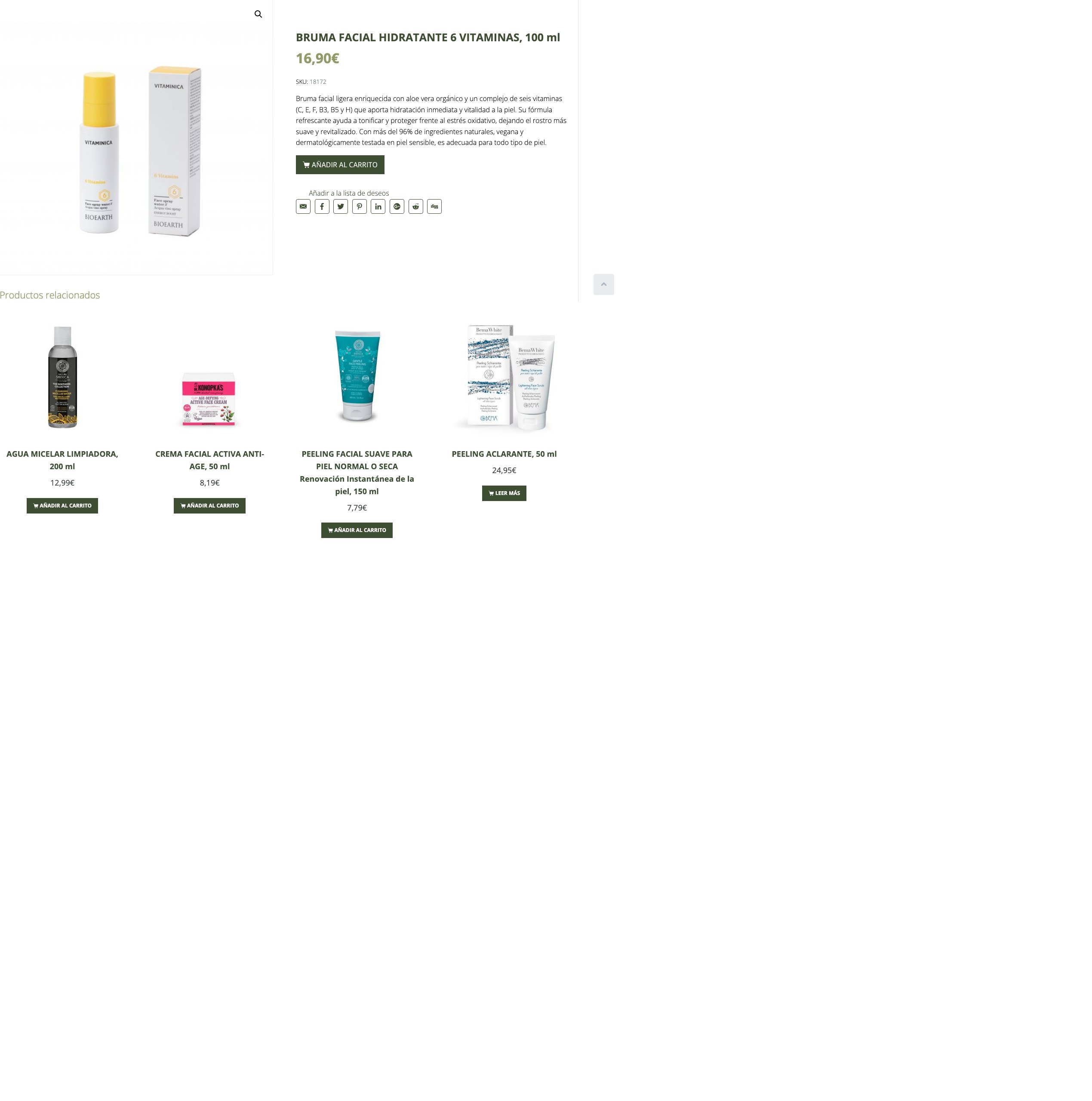 Bruma Facial Hidratante 6 Vitaminas