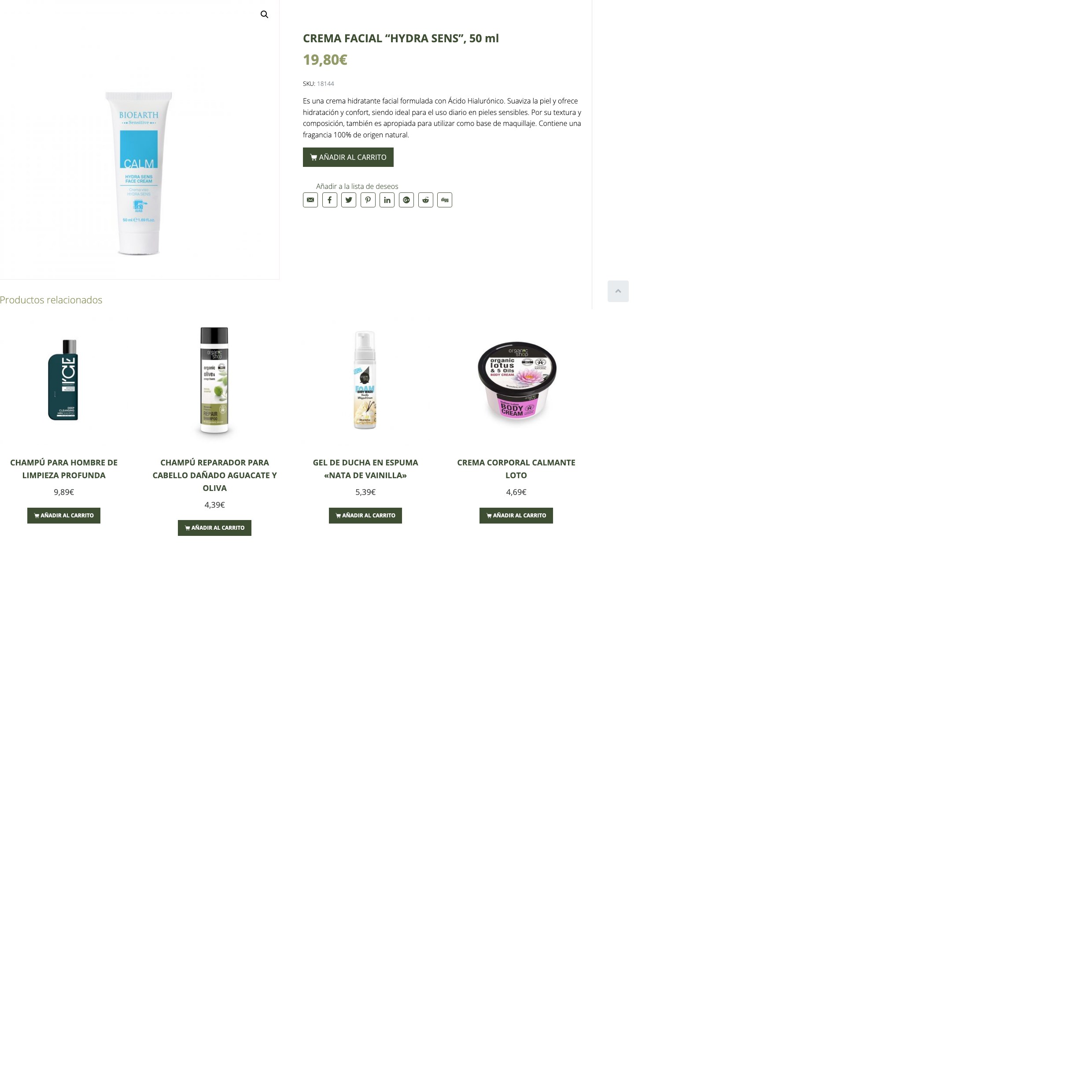 Crema Facial Hydra Sens