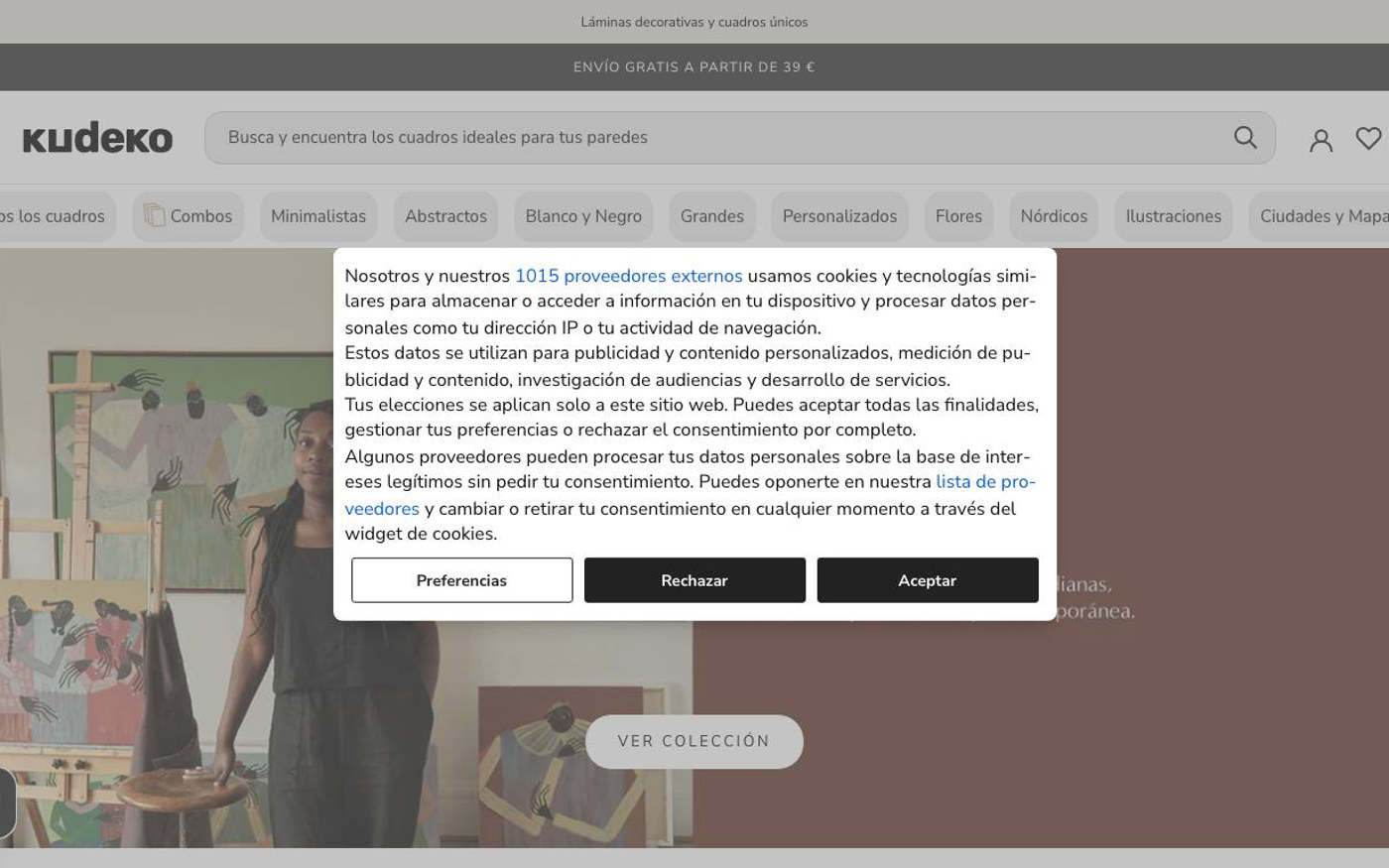 Captura limpia de la home oficial de Kudeko