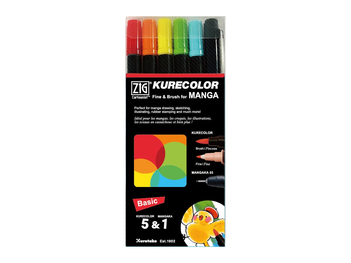 ZIG Clean Color F Real Brush 6-color set VBA