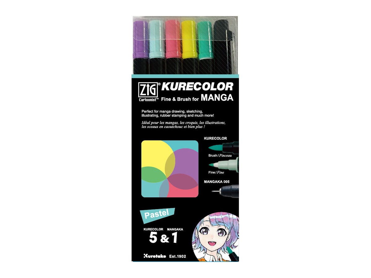 ZIG Clean Color F Real Brush 6-color set VPA