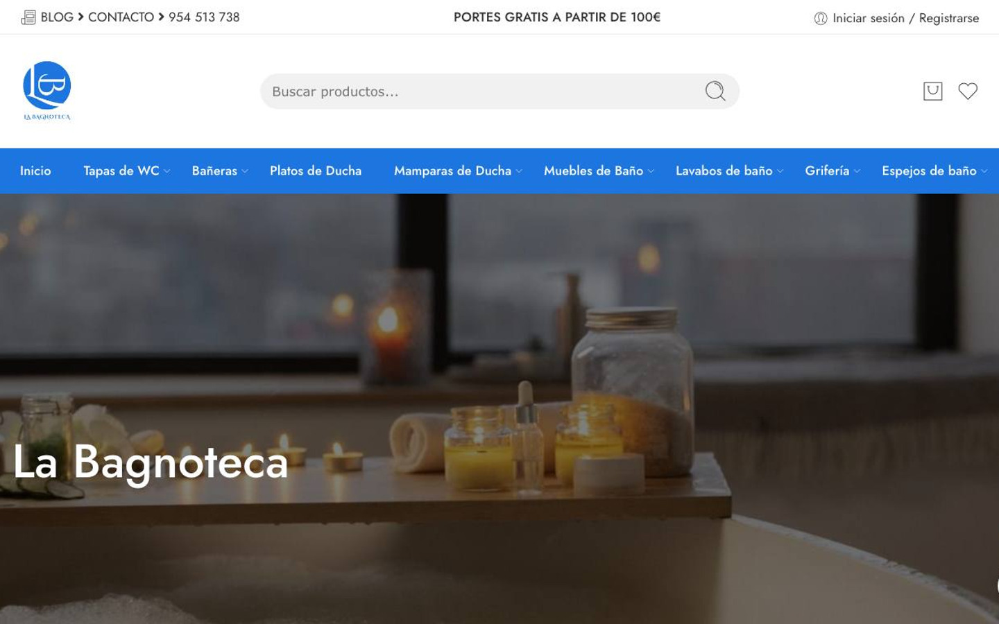 Captura limpia de la home oficial de La Bagnoteca