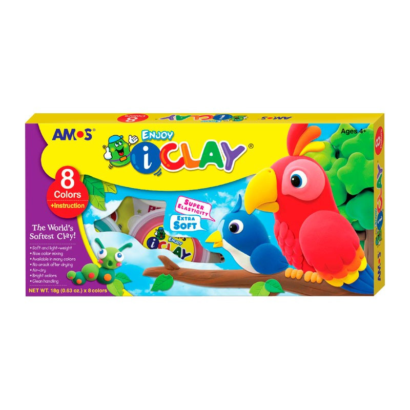 Kit de arcilla polimérica i-Clay de 8 colores