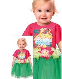 Disfraz Aloha con faldita para bebés