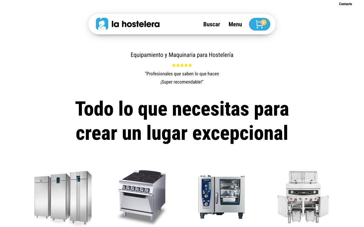 Captura limpia de la home oficial de La Hostelera