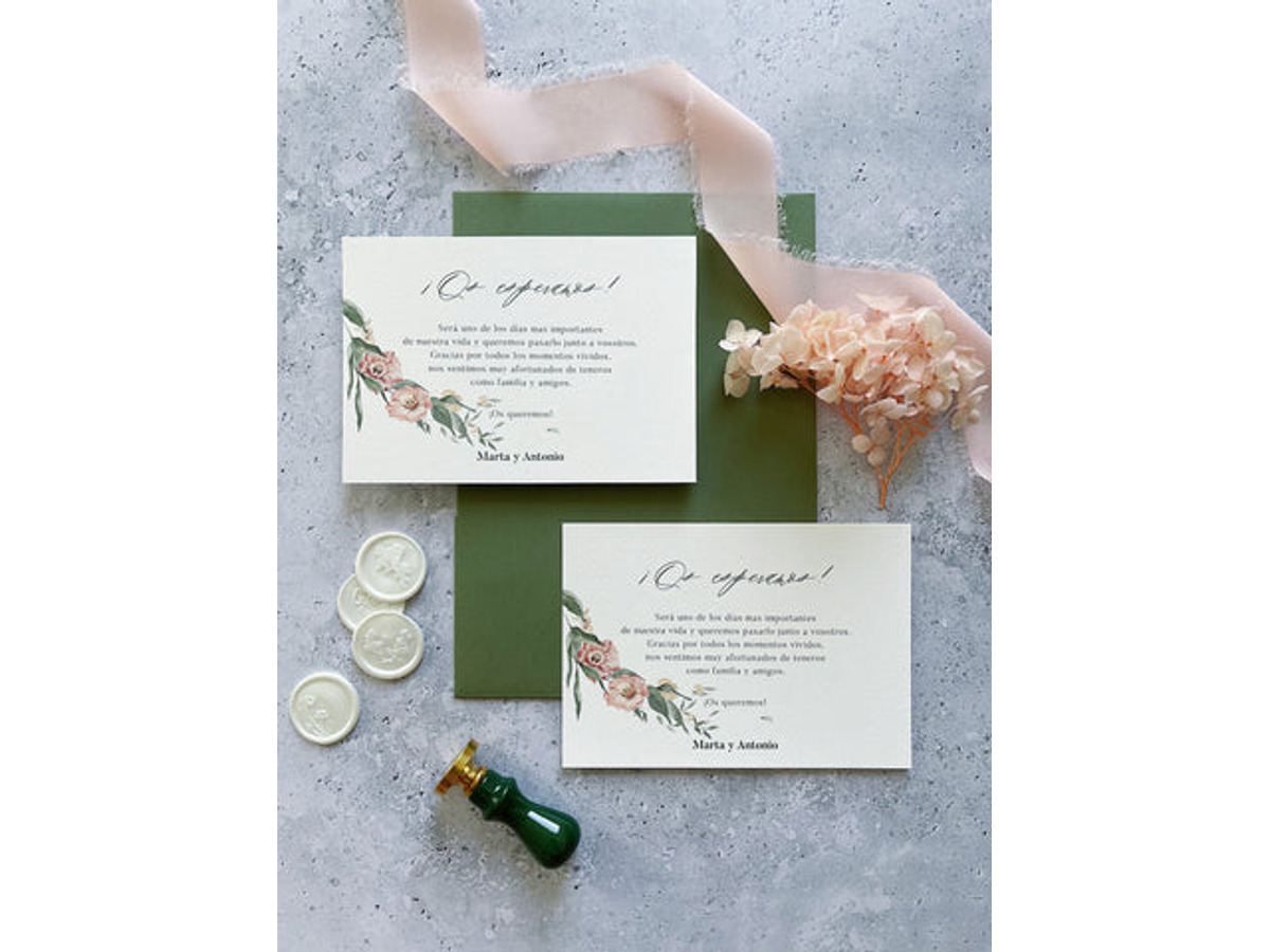 Tarjeta de Agradecimiento Florales