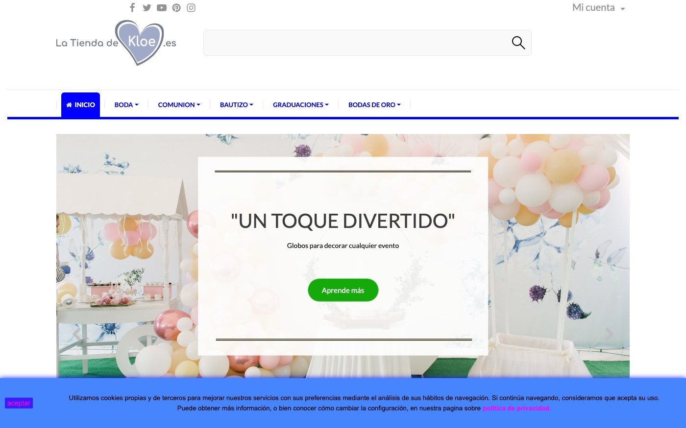 Página de inicio oficial de La Tienda de Kloe