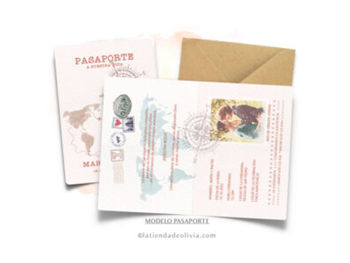 Invitaciones modelo Pasaporte