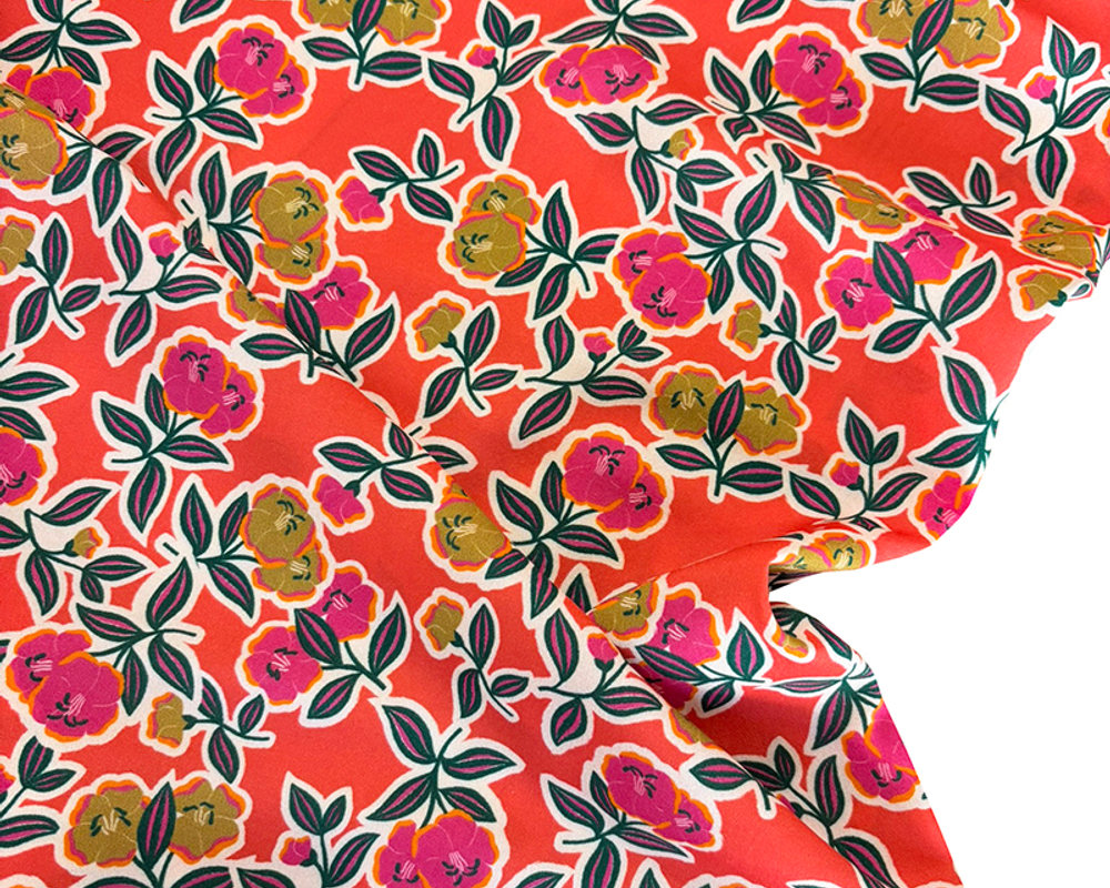 Tela Viscosa ‘vibrant garden’
