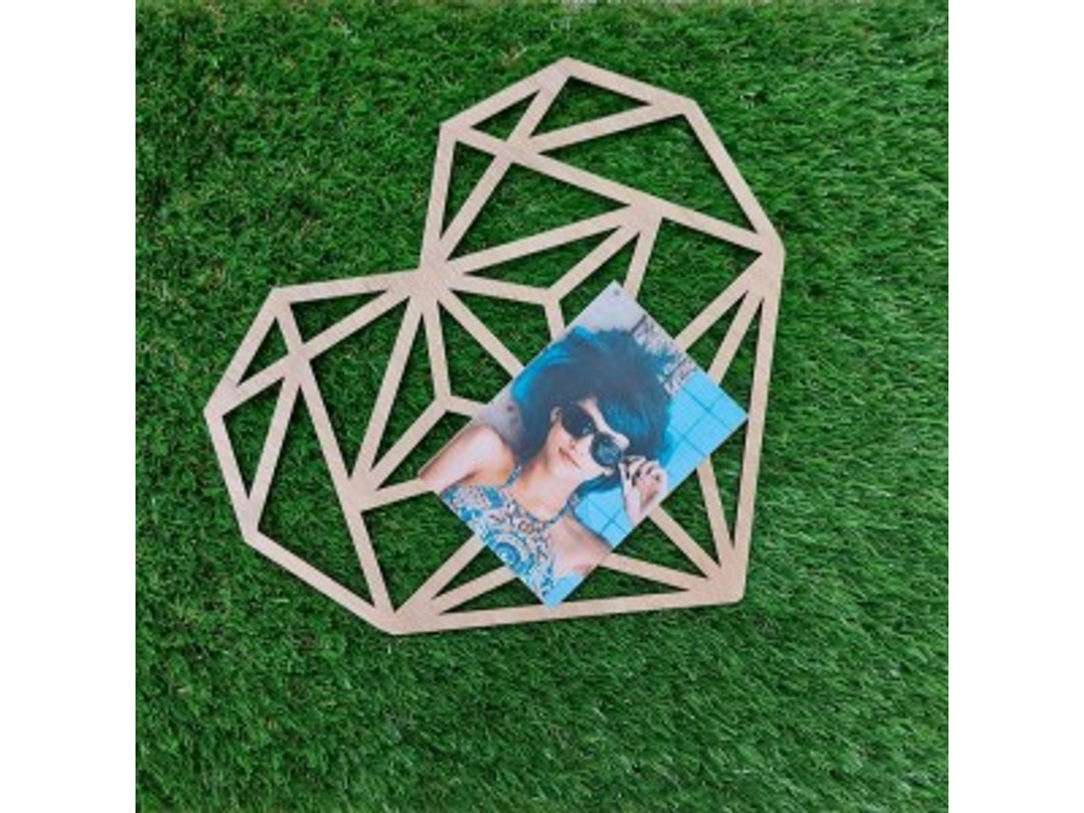 Corazón geométrico para fotos