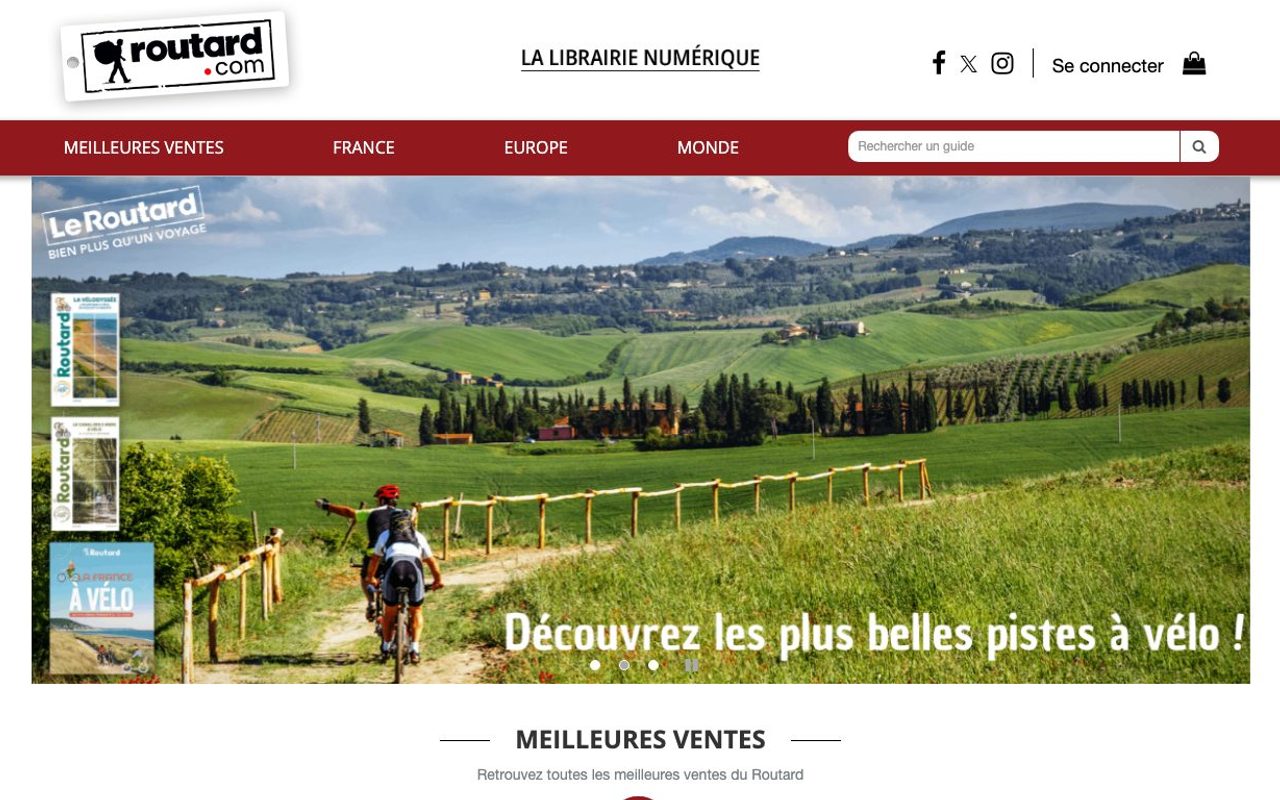 Captura de pantalla de la home de Le Routard