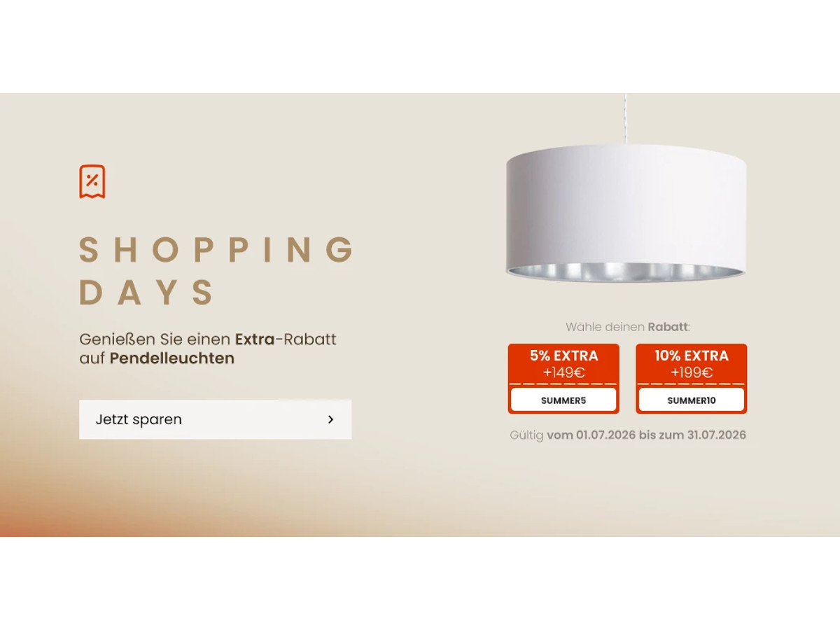 Rabatte und Sonderaktionen Shopping days