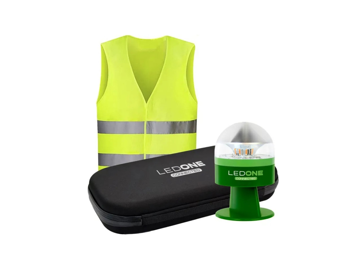 Kit de emergencia con baliza V16