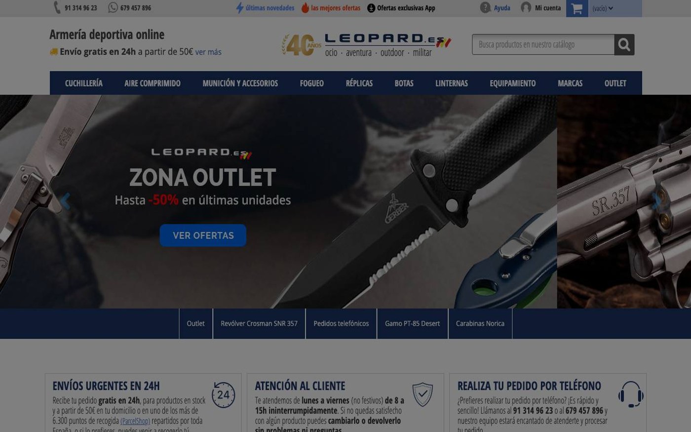 Captura limpia de la página de inicio de Leopard
