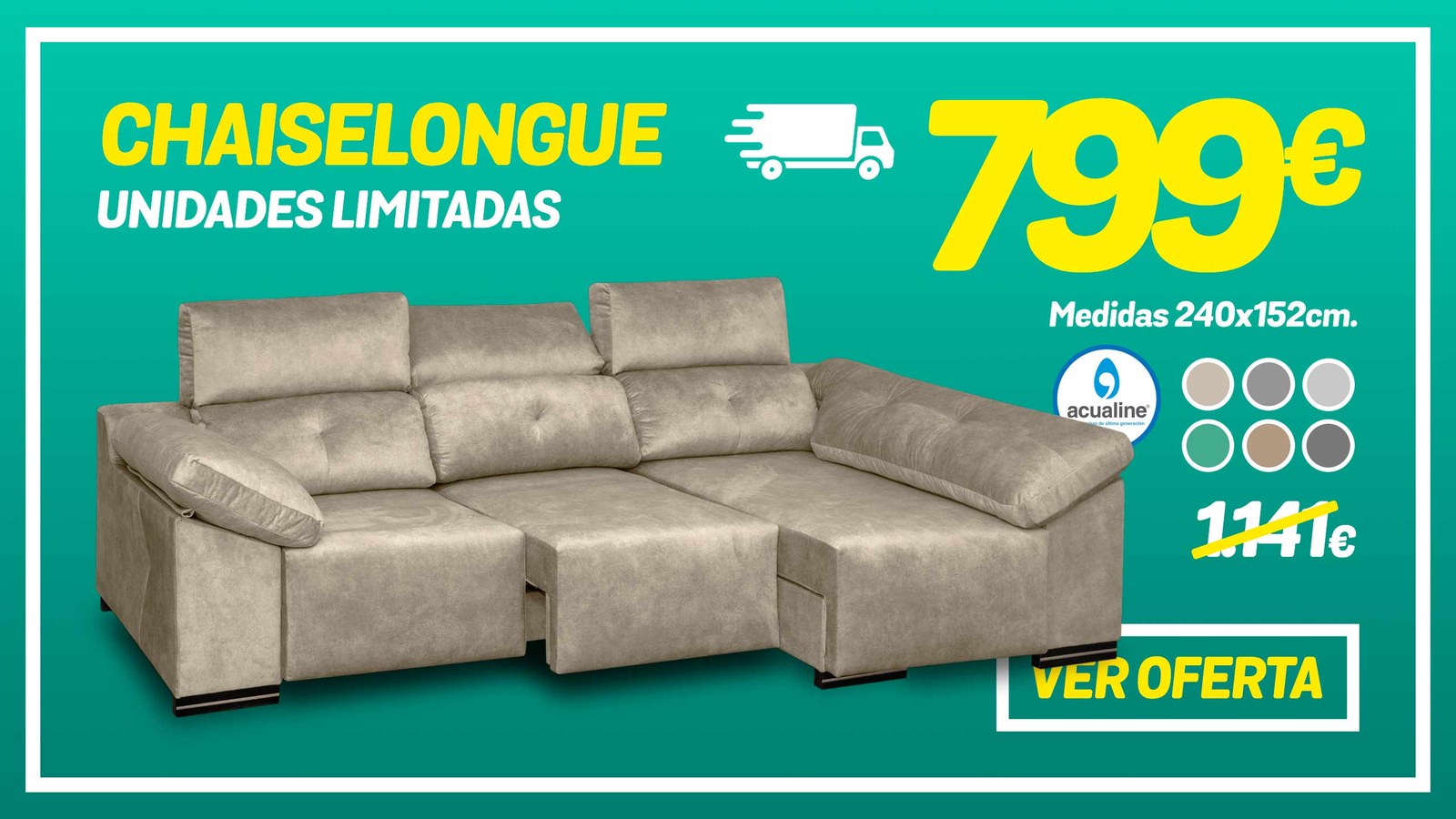 Sofás chaise longue