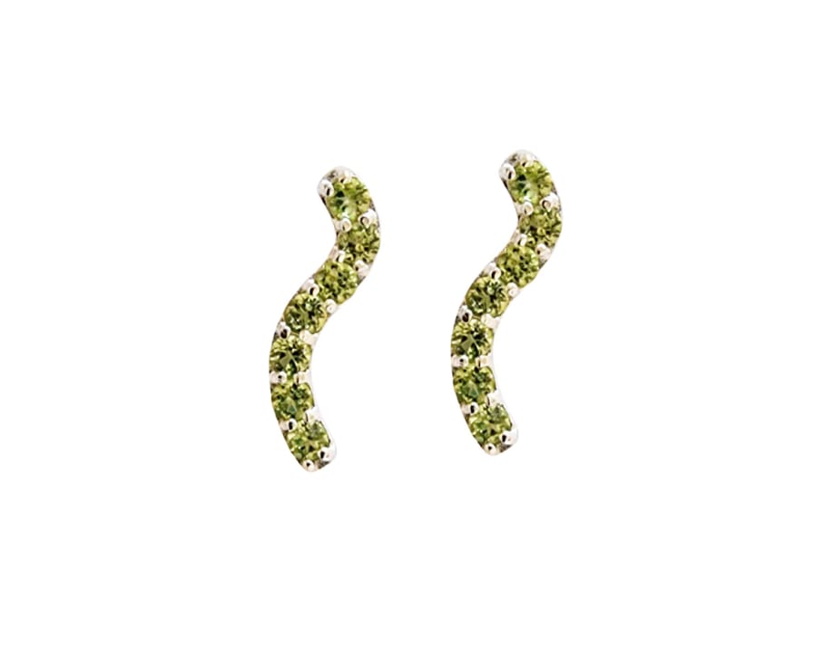 Pendientes en plata con peridotos