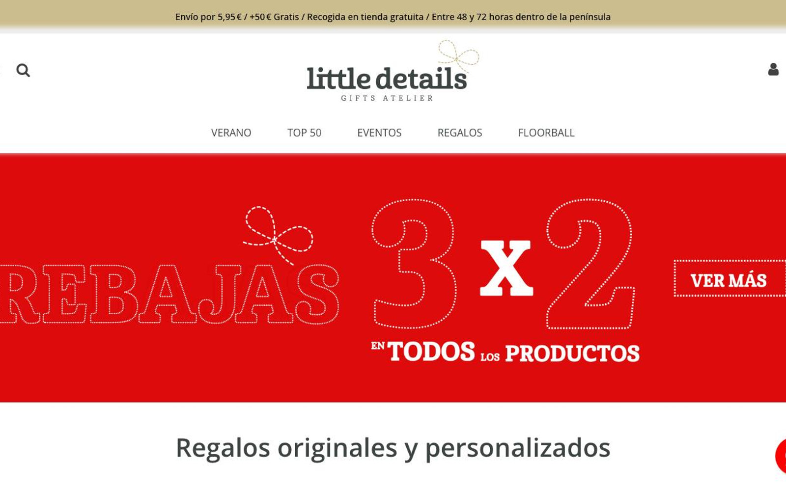 Captura limpia de la home oficial de Little Details