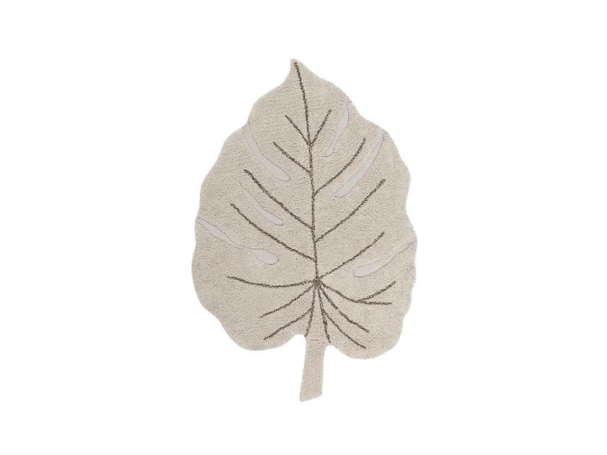 Washable Rug Monstera Natural